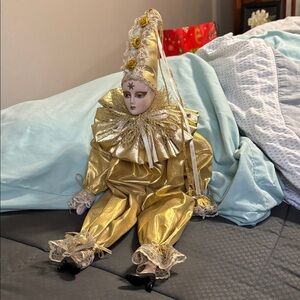 Gold Jester Doll
